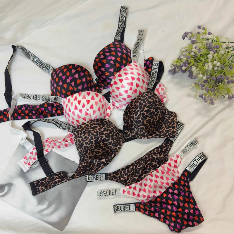 Premium Victor*a's Secret Hearts Bra Set