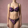 Floral Cute Print Single Padded Bra Set