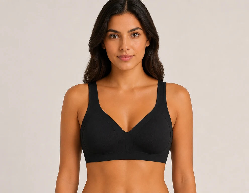 Luxe Seamless Padded Bra - Brown