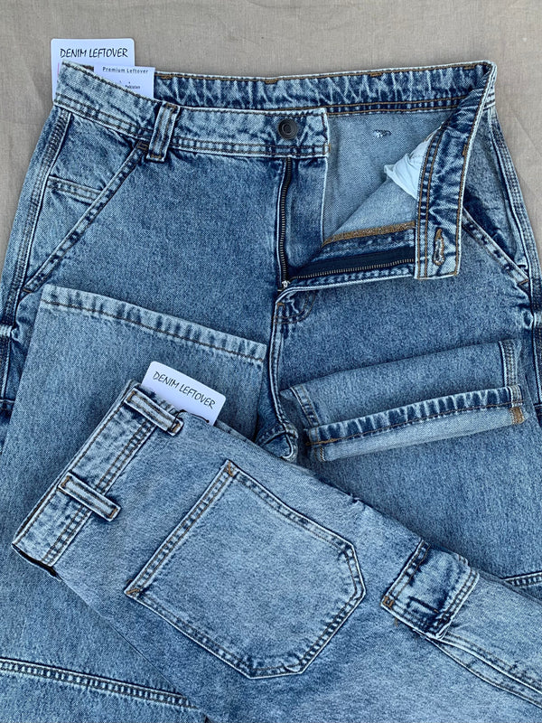 Men's Baggy Fit Medium Blue Cargo Jean