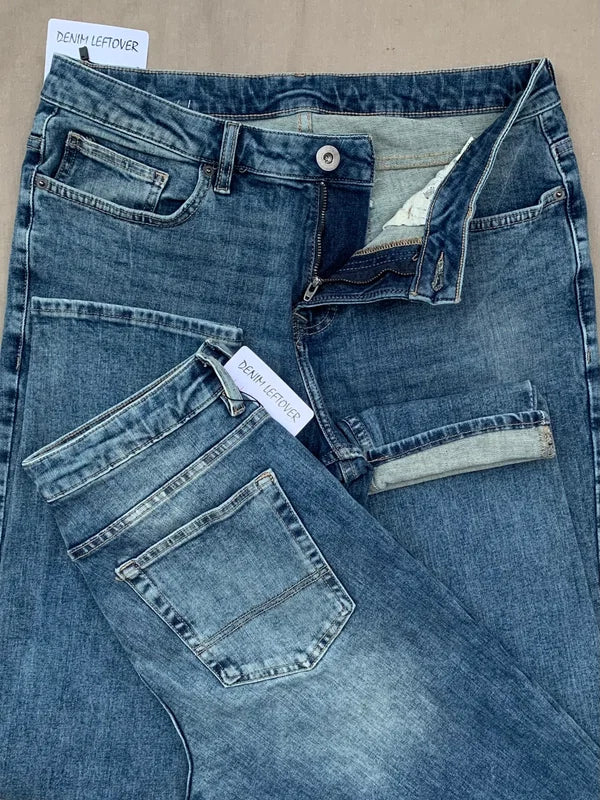 Men's Slim Fit Random Medium Blue Jean