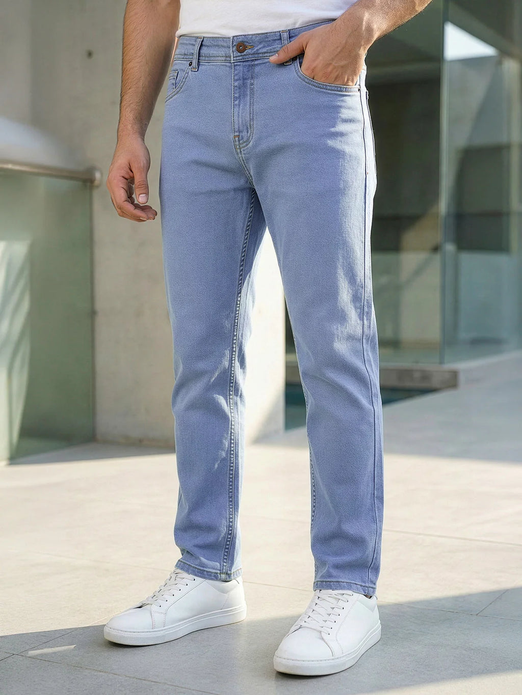 Blue Straight Fit Jeans