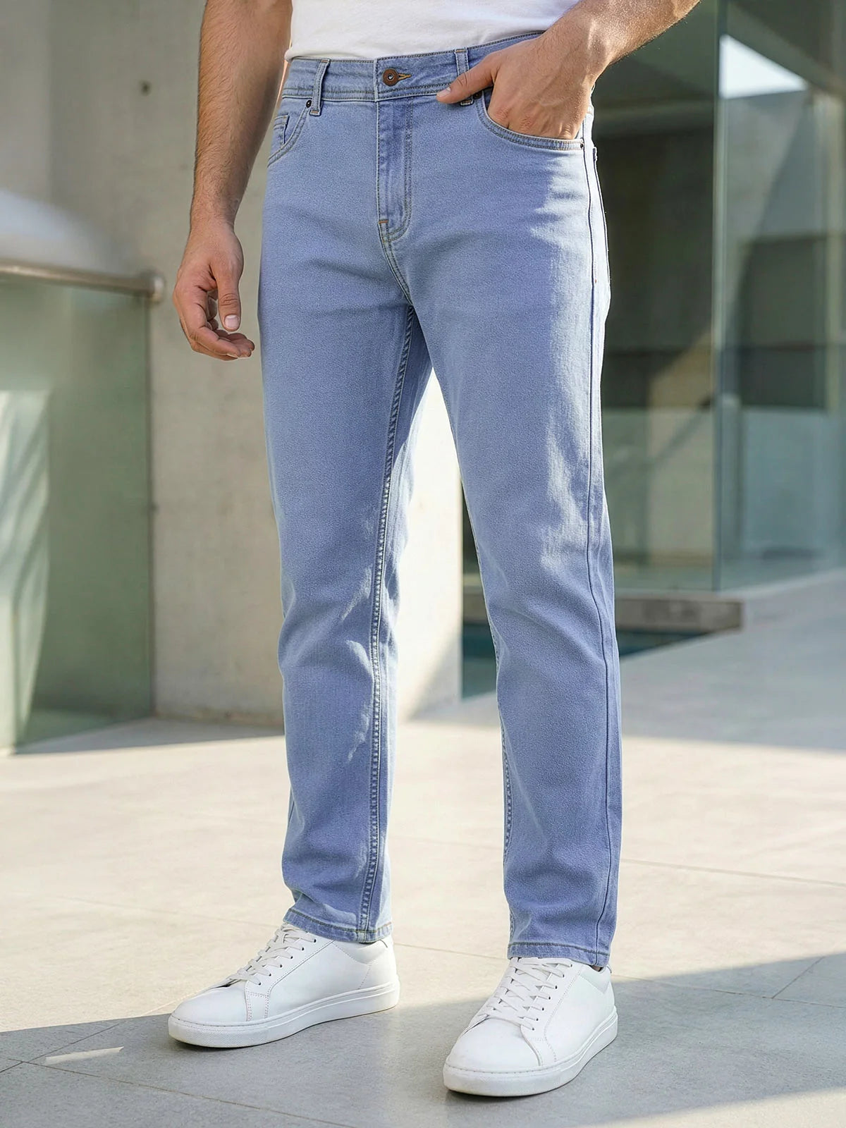 Blue Straight Fit Jeans