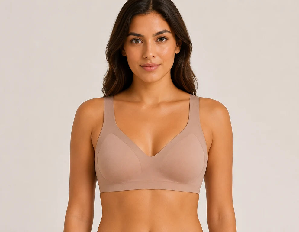 Luxe Seamless Padded Bra - Brown