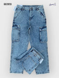 Men's Baggy Fit Medium Blue Cargo Jean