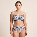 Embroidered Single Padded Wired Bra Set